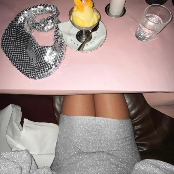 Zara Silver Metallic Mesh Shoulder Bag. NWT. - Picture 15 of 16